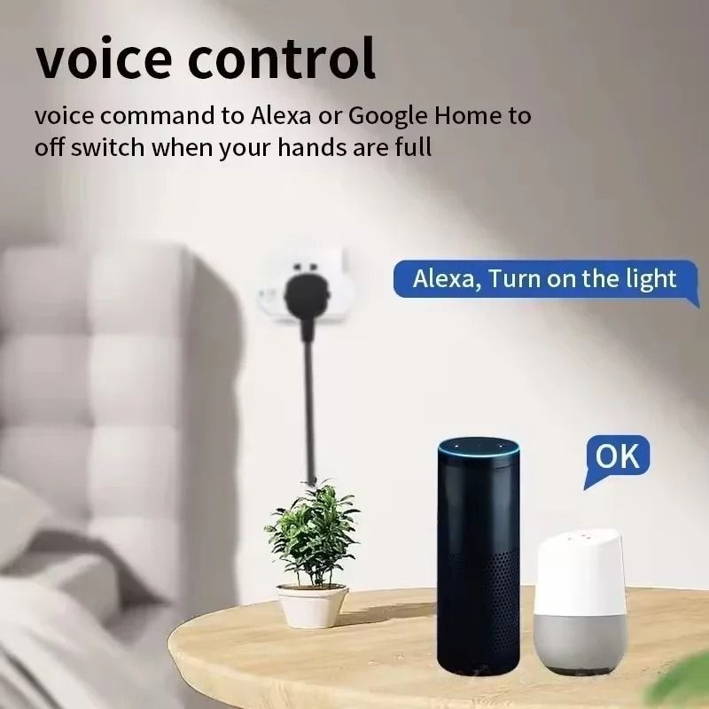 16A EU WiFi Smart Plug Power Monitoring Remote Control Pro Voice Control Timer Works With Alexa 1