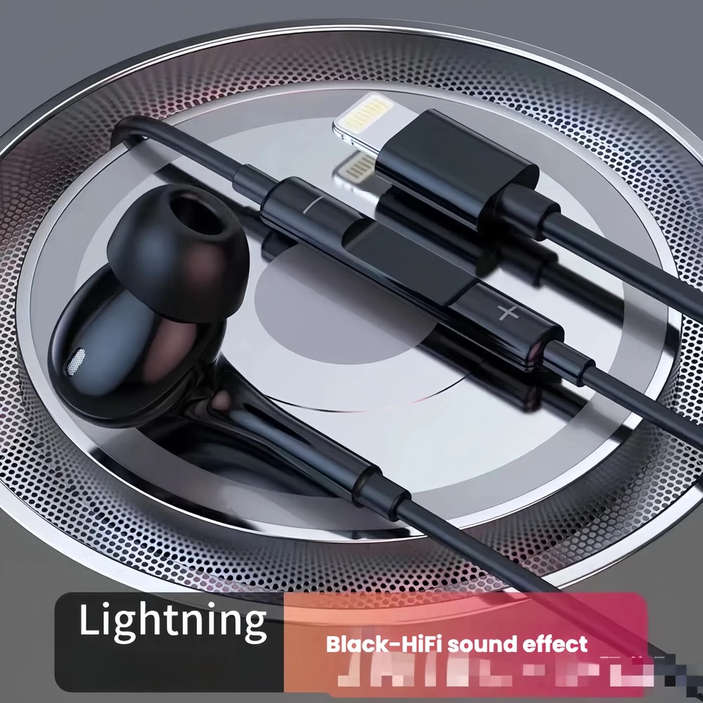 Digital Decoding Lightning Headphones HiFi Wired Audio With Integrated Smart Chip Universal Earbu 0
