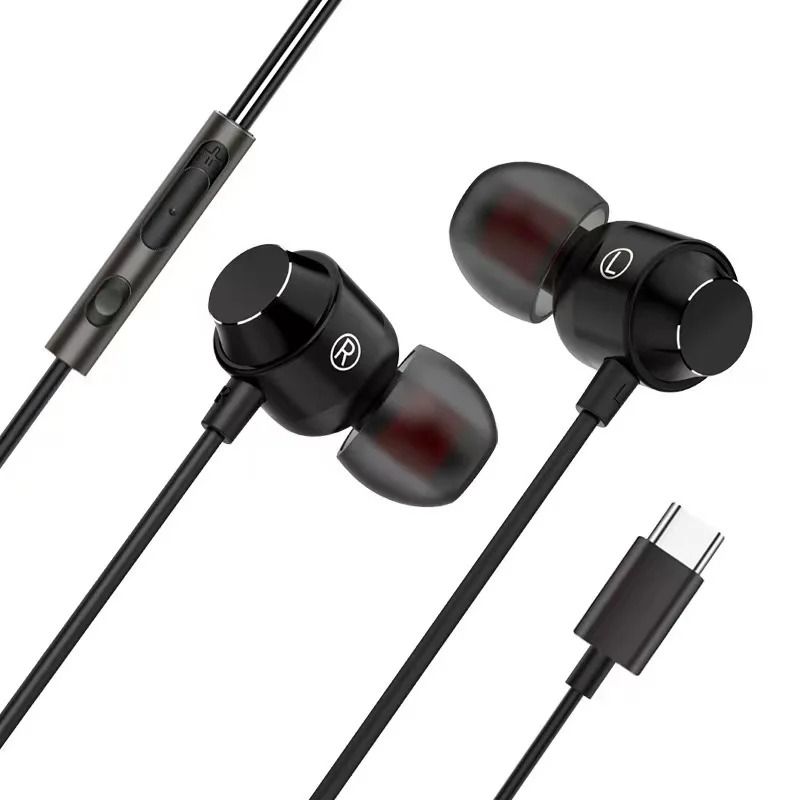 Universal TypeC Digital Audio Earbuds HiFi Wired Headset With Integrated DAC Chip Pro Audio For M 2