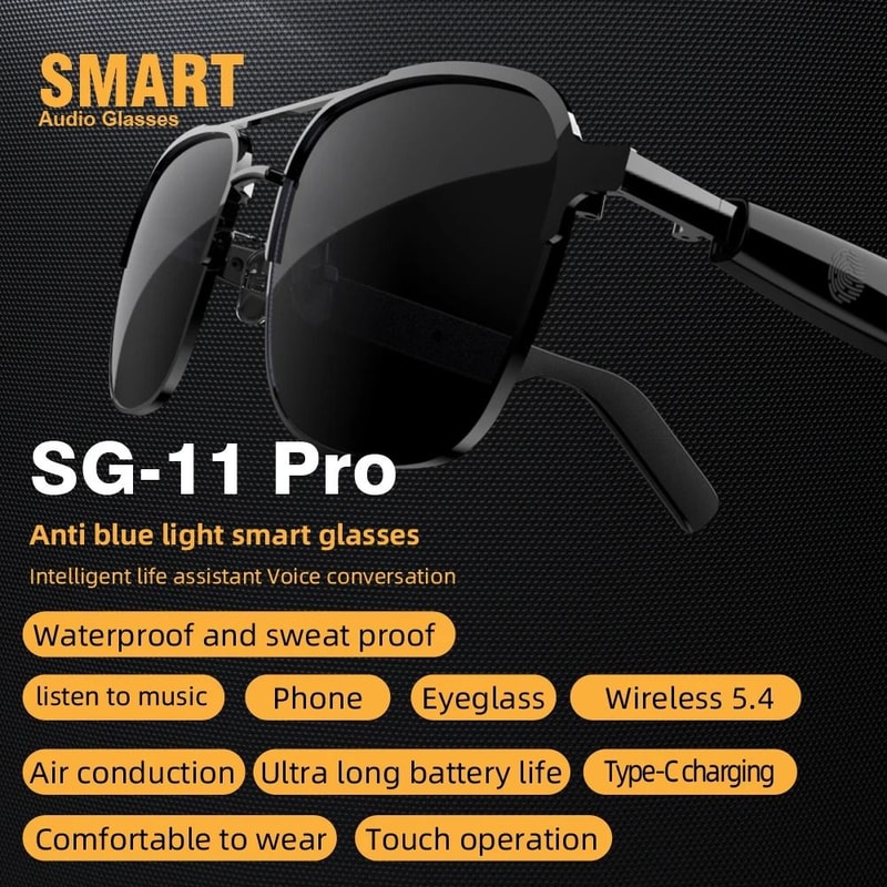 Upgraded Smart Audio Sunglasses Wireless Bluetooth 54 HD Stereo Lightweight Outdoor Sports Eyewe 5