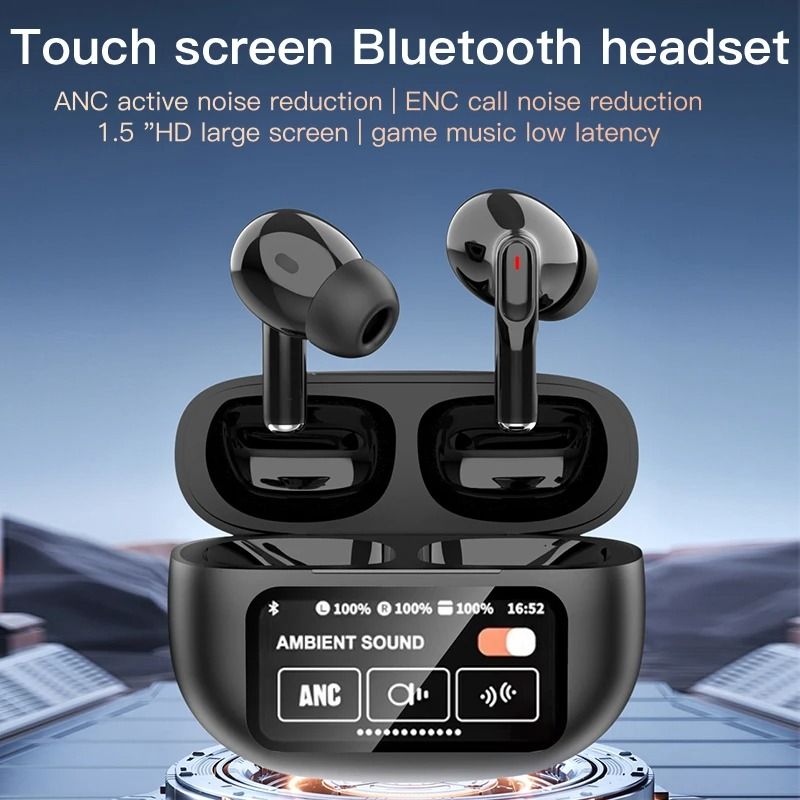 Smart LED Touch Screen Earbuds Bluetooth 54 ANCENC HiFi Sound TWS Gaming Headphones 3