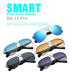 gradient smart audio glasses – bluetooth 5.4 & open-ear stereo – stylish wide-compatibility eyewear