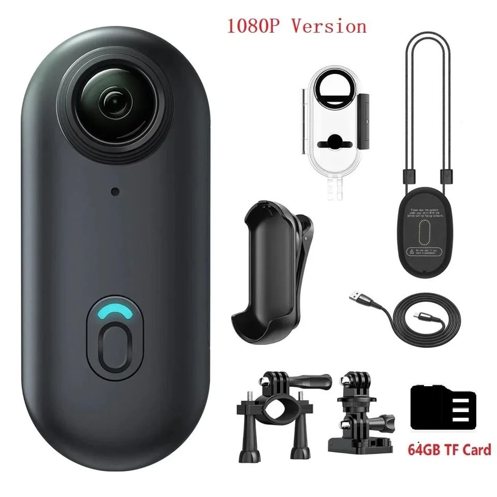 4K Thumb Action Camera UltraCompact HD Sports Cam Digital Image Stabilization Pro AutoExposure 12