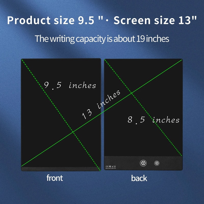 95Inch Superfine LCD Writing Tablet Precision FullScreen Drawing Board Educational Notepad 2