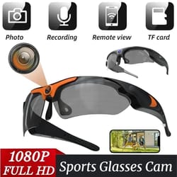 hd 1080p smart sunglasses camera – polarized sports eyewear with wide-angle pov video recorder