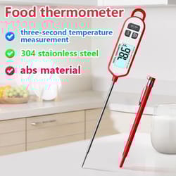 instant read digital meat thermometer – pro backlit display & precision probe for bbq, oil & liquids