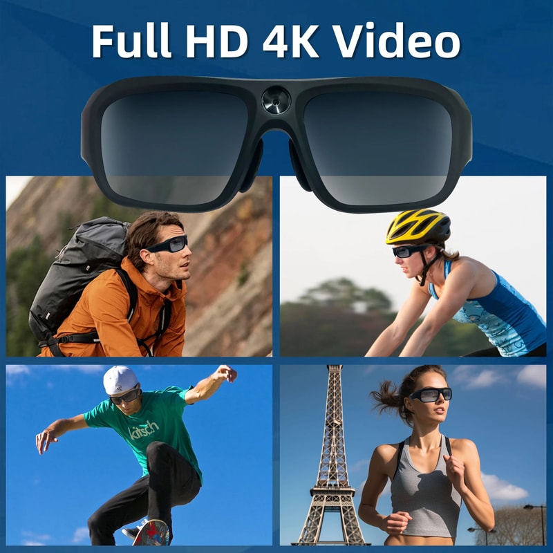 4K UltraHD Camera Sunglasses Pro Surveillance Action Cam HandsFree POV Video Recorder Sports Eye 6