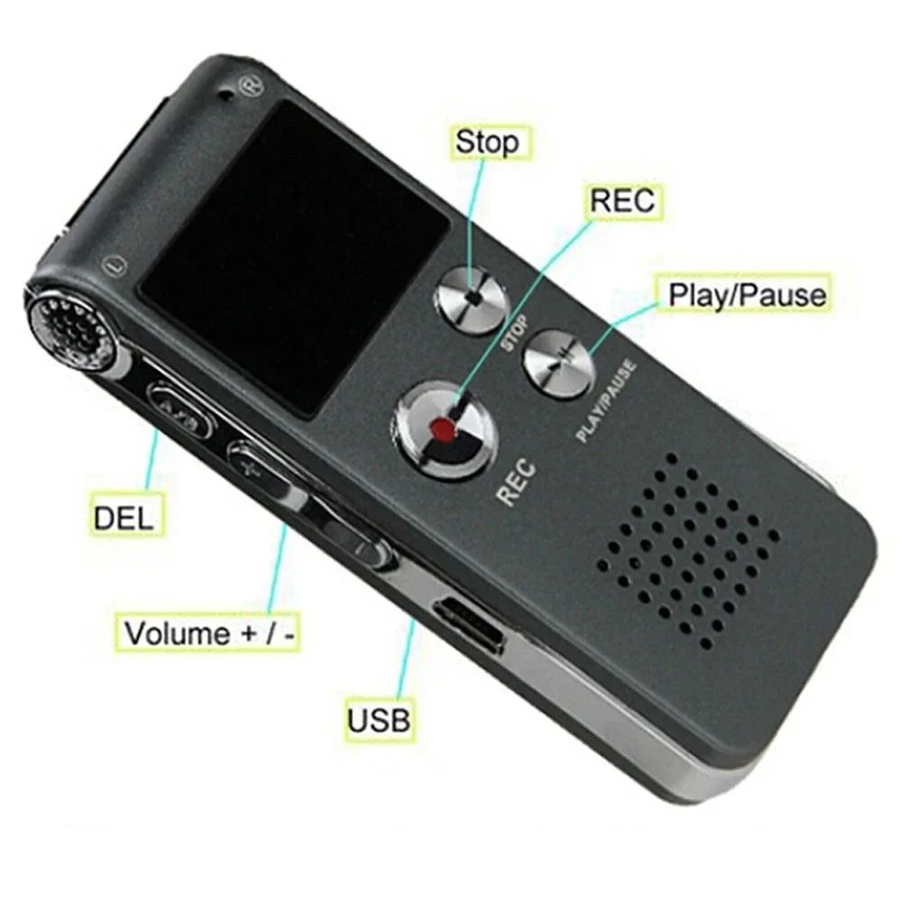 Professional Digital Voice Recorder 650Hr HighCapacity Dictaphone MP3 Player USB Flash Drive Dis