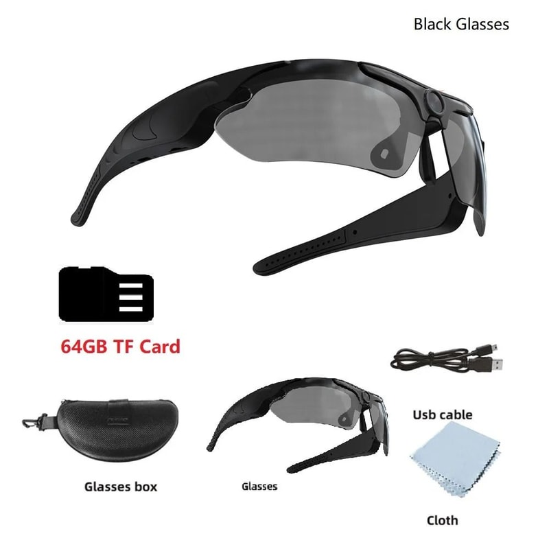 HD 1080P Smart Recording Goggles HandsFree POV Sports Camera Intelligent Cycling Action Eyewear 9