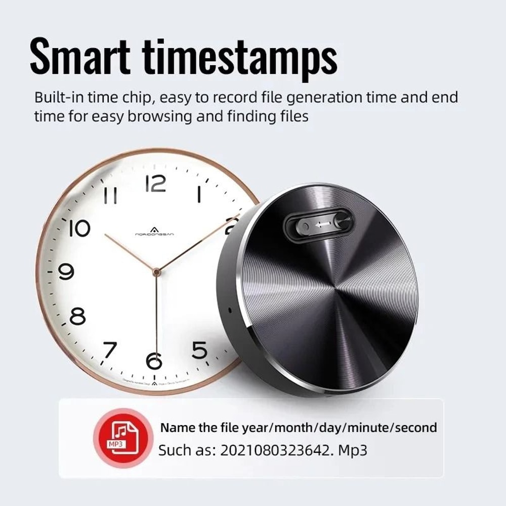 32GB Keychain Mini Voice Recorder HD Noise Reduction Dictaphone Sound Activated Pro Audio MP3 Pl 3