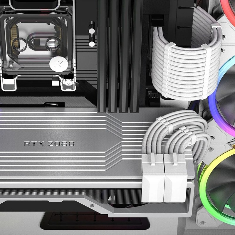 ATX GPU 180Degree Power Adapter Angled Steering Connector For Desktop Video Cards Cable Managemen 2