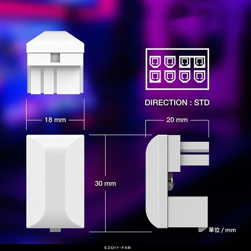 ATX GPU 180Degree Power Adapter Angled Steering Connector For Desktop Video Cards Cable Managemen 5