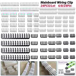 24-piece pc cable comb set – premium wire management clamps – motherboard & gpu power cable organizer