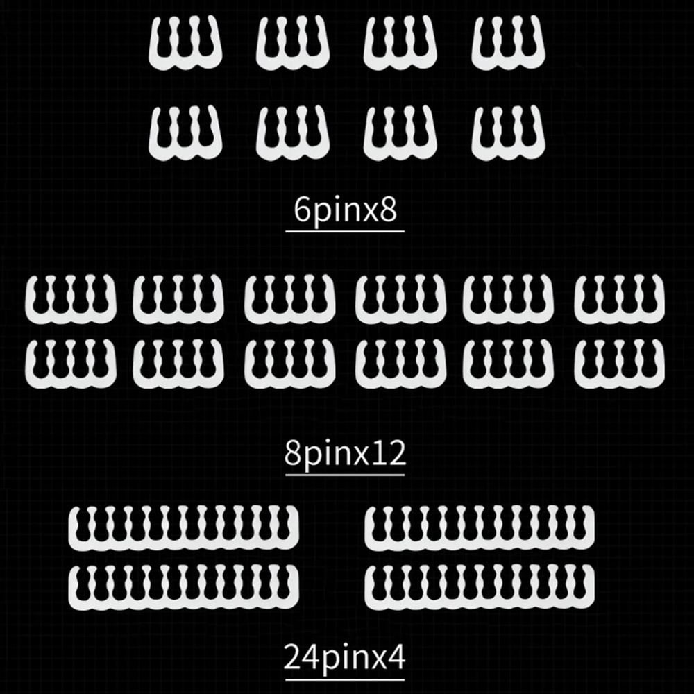 24Piece PC Cable Comb Set Premium Wire Management Clamps Motherboard GPU Power Cable Organizer 6