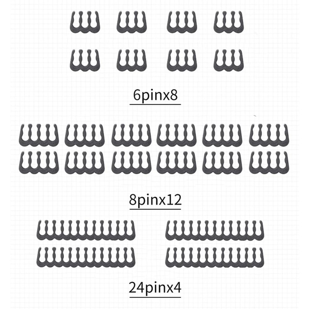 24Piece PC Cable Comb Set Premium Wire Management Clamps Motherboard GPU Power Cable Organizer 7