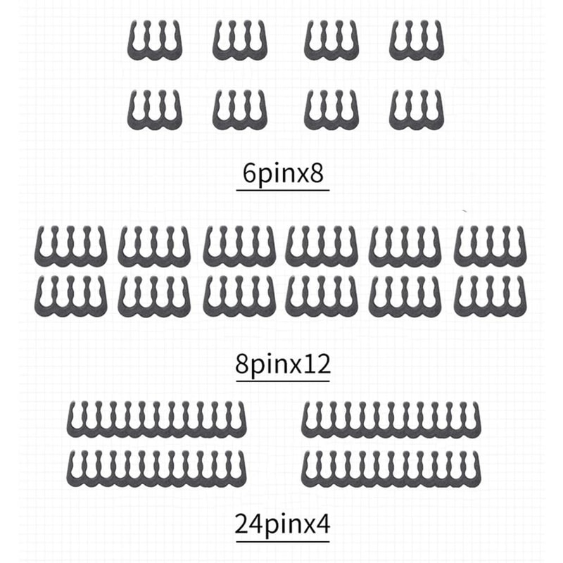 24Piece PC Cable Comb Set Premium Wire Management Clamps Motherboard GPU Power Cable Organizer 7