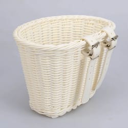 adjustable woven bicycle front basket – hand-crafted handlebar cargo hub – multi-functional bike storage for commuters &