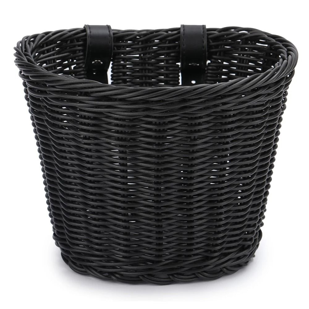 Adjustable Woven Bicycle Front Basket HandCrafted Handlebar Cargo Hub MultiFunctional Bike Storag 10