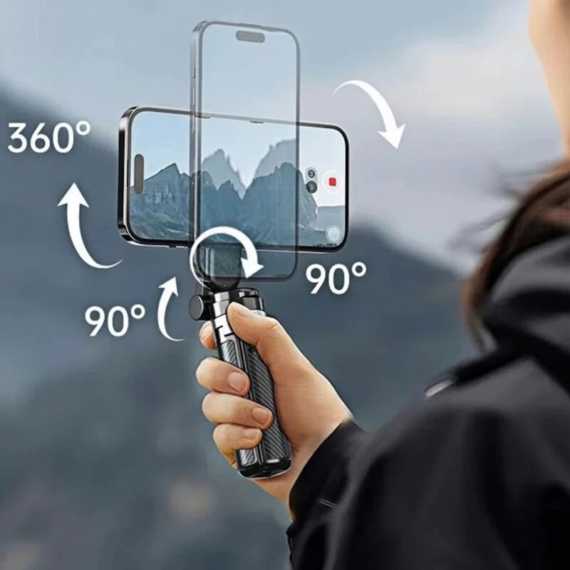 4in1 Magnetic Mini Selfie Stick 360 Rotating Wireless Bluetooth Stand Professional Magnetic Phone 3
