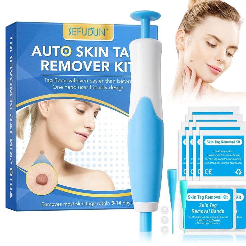 2in1 Auto Skin Tag Remover Kit Micro Large Skin Tag Removal Device Professional Face Body Care 7