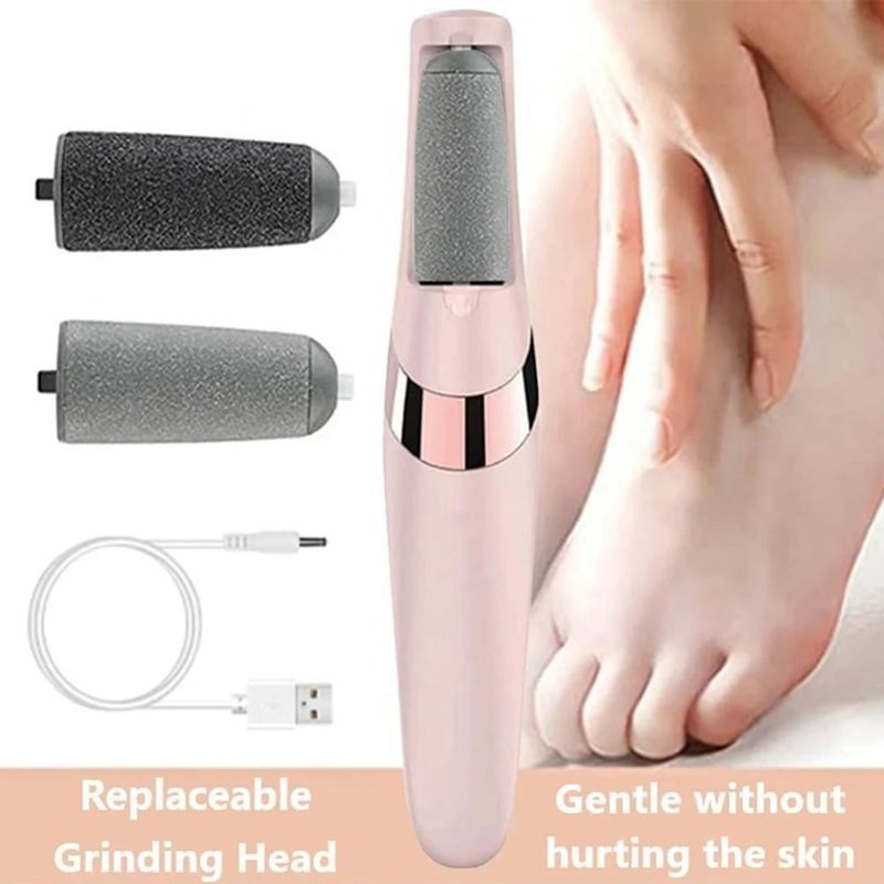 Electric Foot Callus Remover Rechargeable Pedicure Scrubber Professional Exfoliator For Smooth H 3