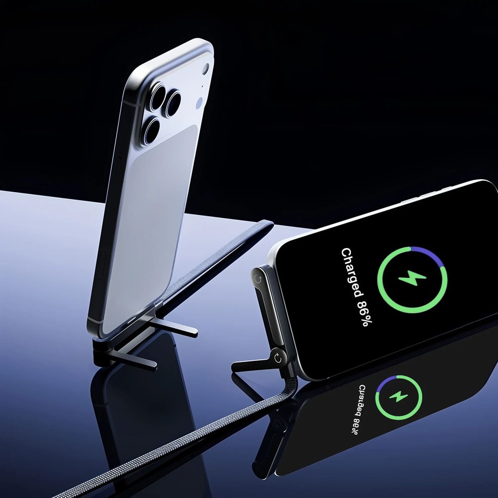 2in1 Foldable TypeC Cable Holder 240W UltraFast Charging Data Hub Integrated Mobile Phone Bracket 3