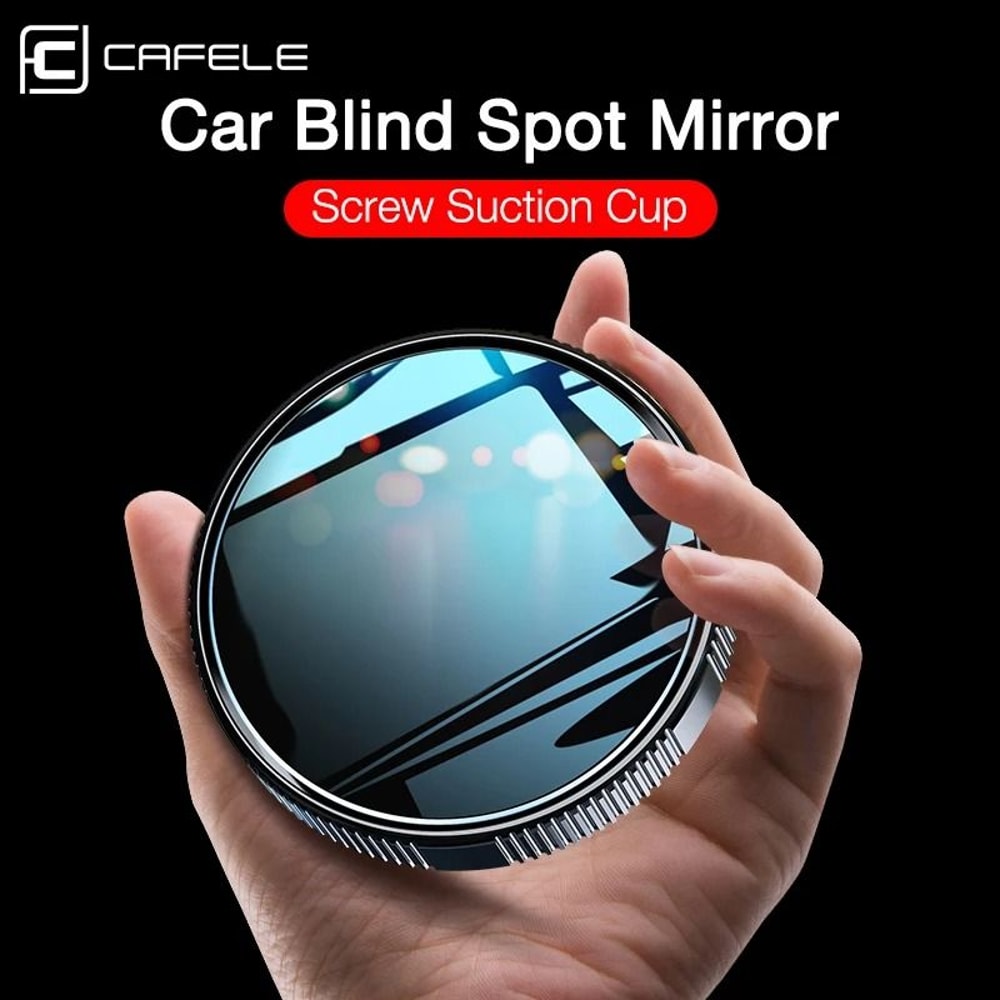 HD Blind Spot Mirrors 360 WideAngle Vacuum Mount Convex Glass Safety Mirrors 2pcs 1