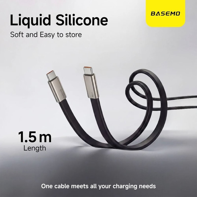 2in1 Foldable Bracket Fast Charging Cable 240W Dual TypeC Power Delivery Hub 60 In Data Sync Wire 6