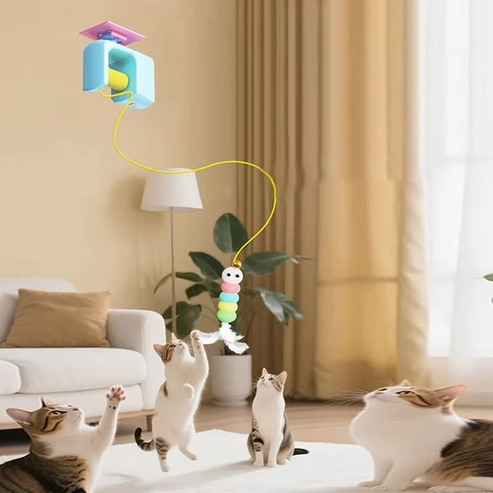 Interactive Electric Cat YoYo Smart DoorHanging Automatic Ball Toy SelfEntertainment Feline Amuse 2