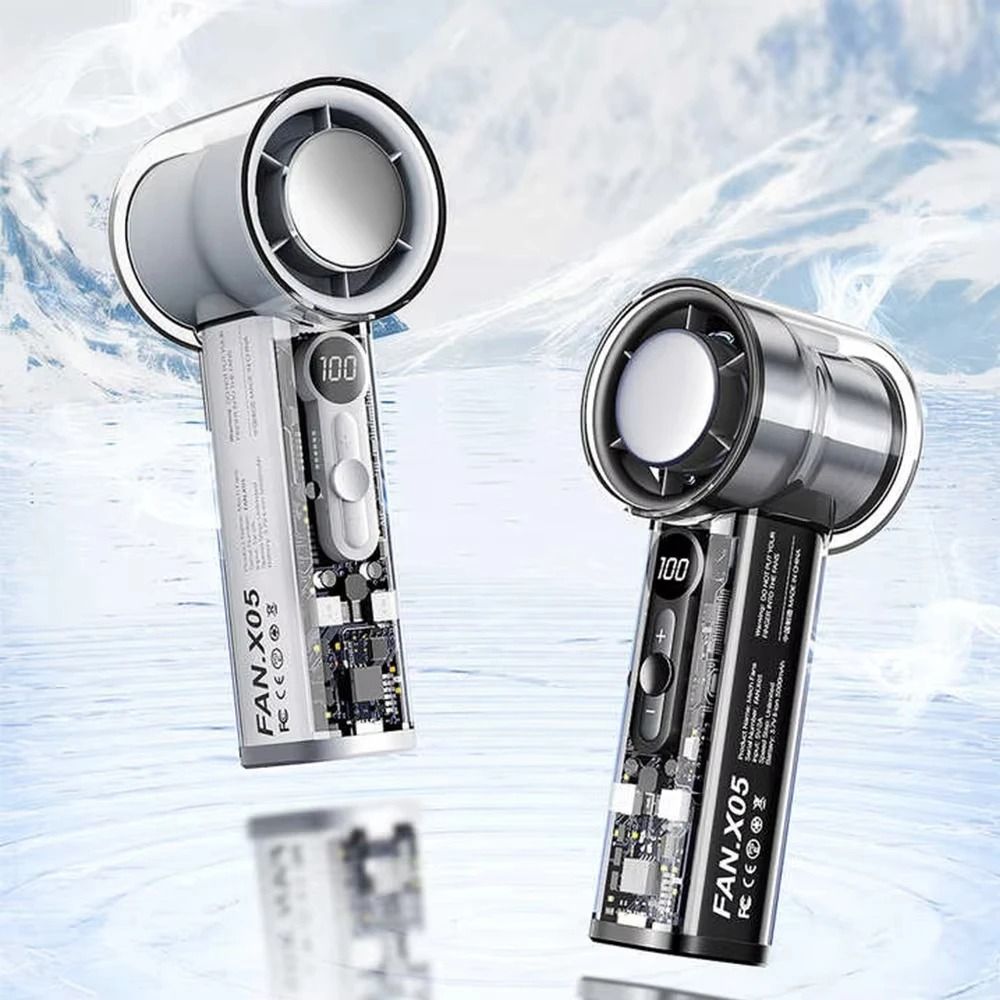 Semiconductor IceCooling Handheld Fan 3000mAh Portable HighSpeed Electric Fan USB Rechargeable Ou 2