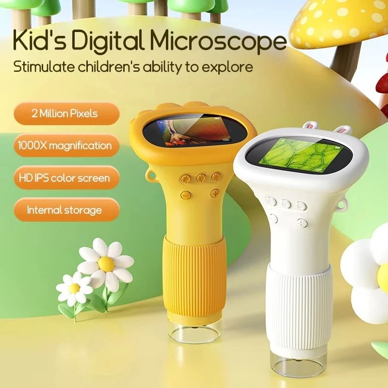 Digital Kids Learning Microscope 1000x HD Magnifier With 200MP Lens Educational Photo Video Scie 2