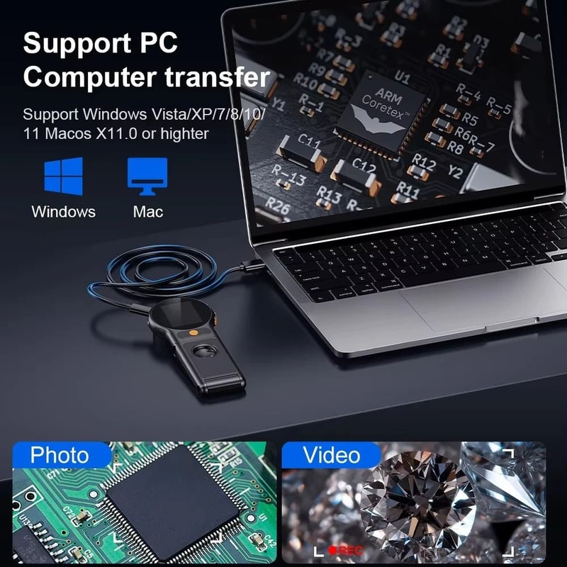 Autofocus 500x Digital Microscope 2 In HD Screen Handheld Magnifier Professional Electronics Repai 6