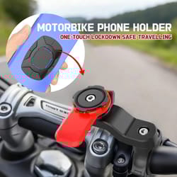 anti-shock universal vehicle phone mount – 360° rotatable suction cup bracket – secure navigation support for motorcycle