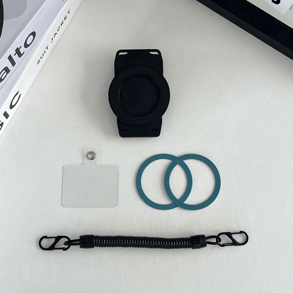 Magnetic HandsFree Belt Clip Holder Universal Phone Backpack Mount With Metal Hook Spring Rope M 1