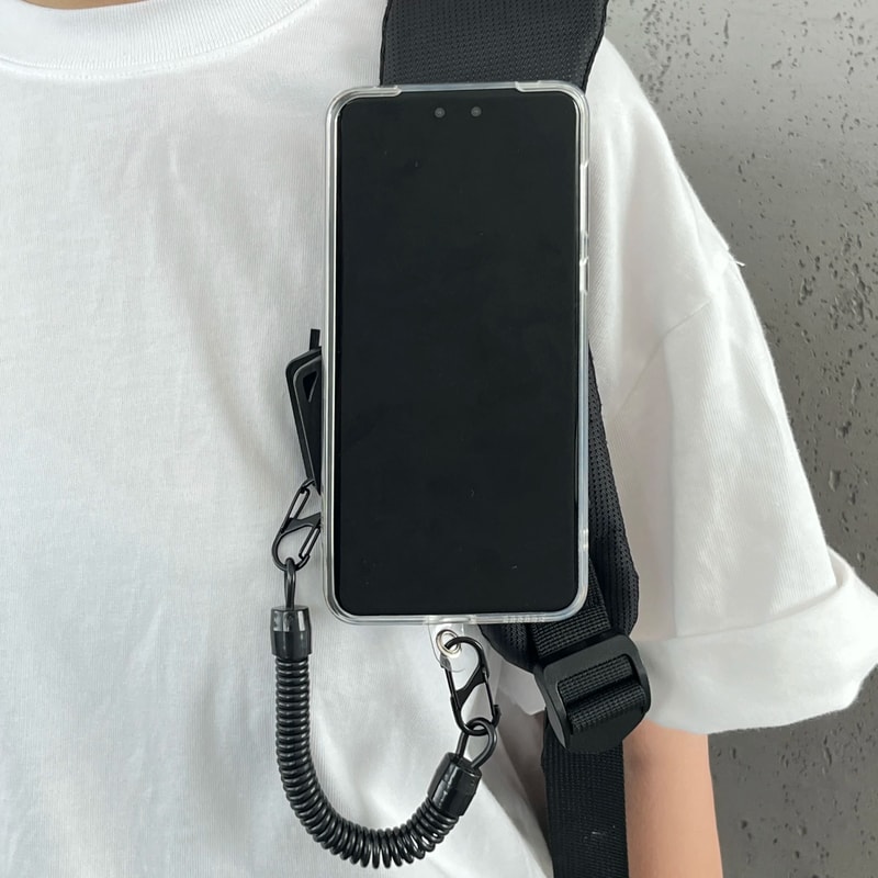 Magnetic HandsFree Belt Clip Holder Universal Phone Backpack Mount With Metal Hook Spring Rope M 2