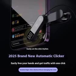 digital screen auto clicker – simulated finger tapper for live streaming & gaming – high-speed silent app controller