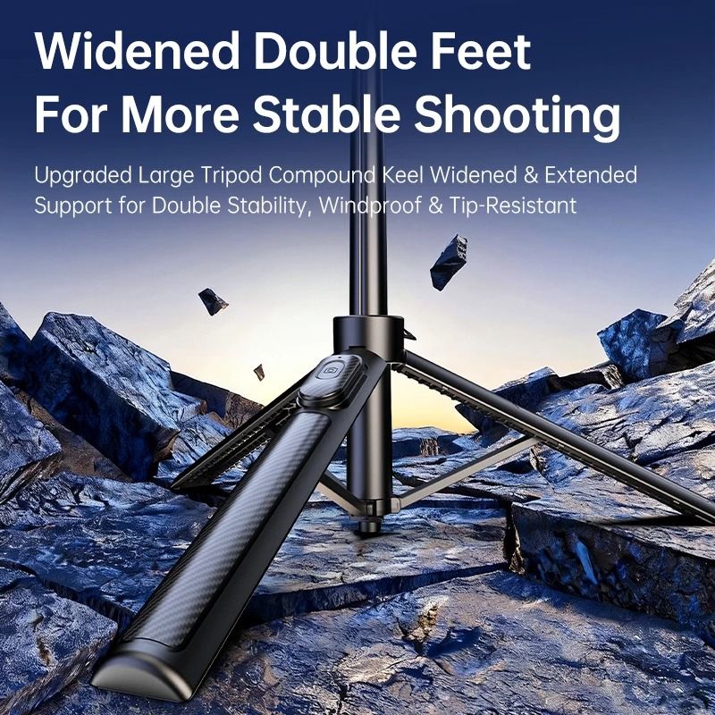 Magnetic Phone Tripod Selfie Stick Wireless Phone Grip Desktop Stand MagSafe Compatible Stabiliz 0