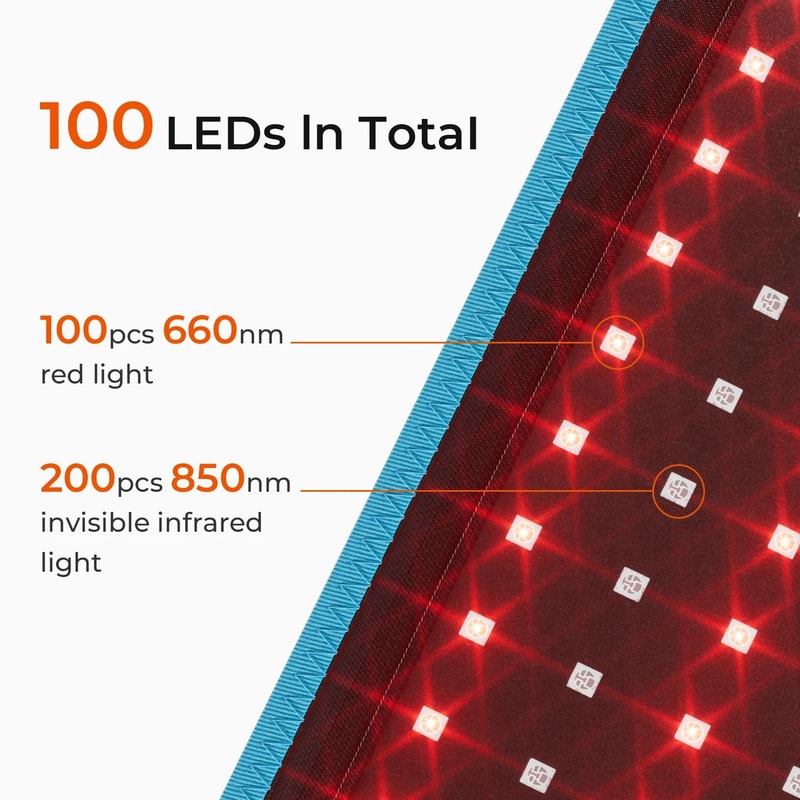 Red Light Therapy Belt With 100 LEDs For Fat Loss And Pain Relief 5