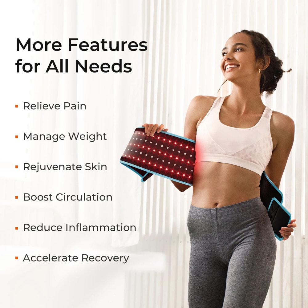 Red Light Therapy Belt With 100 LEDs For Fat Loss And Pain Relief 3