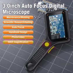 digital handheld microscope with 3.0 in ips screen – 2mp autofocus coin & video magnifier – high-precision 500x discover