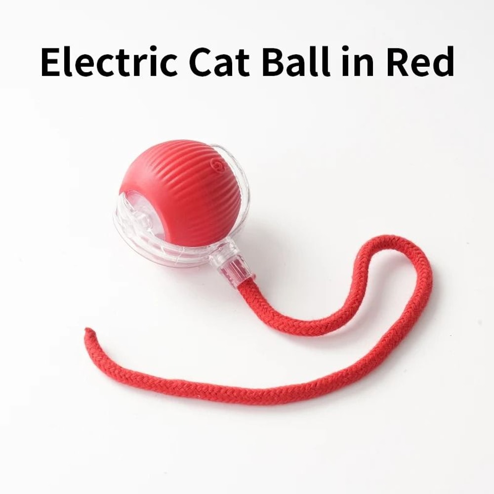 Smart Interactive Cat Ball Electric Rolling Silicone Toy With Long Tail Teaser USB Rechargeable P 7