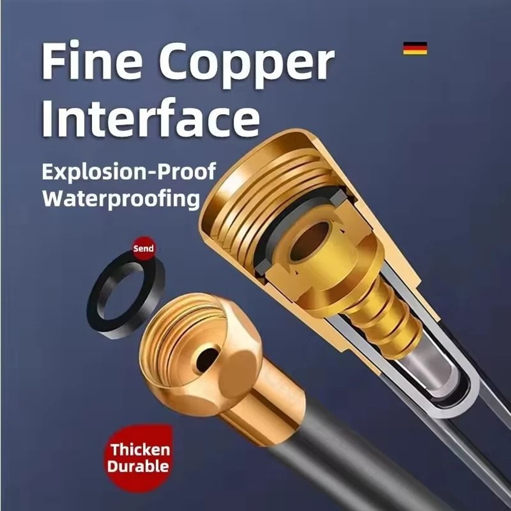 Flexible Silicone ExplosionProof Shower Hose AntiWinding HighPressure Tube Universal Bathroom Fau 4