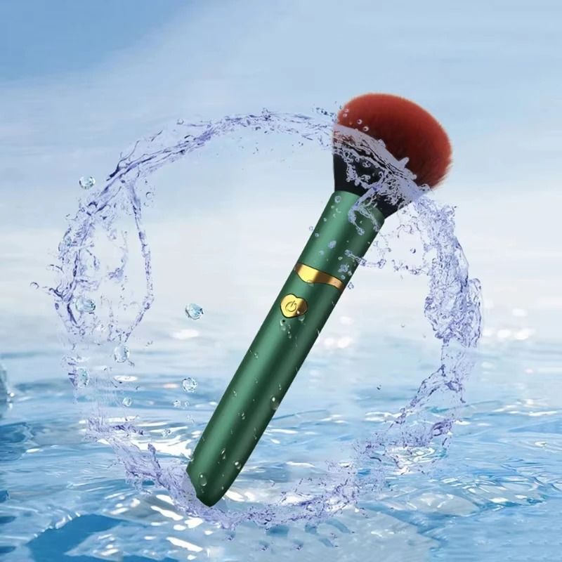 2in1 Electric Vibration Makeup Brush Rechargeable Soft Fluffy Foundation Tool Professional HighYi 5