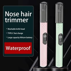 mini electric nose & ear hair trimmer – portable rechargeable grooming clipper – high-precision safe shaver hub