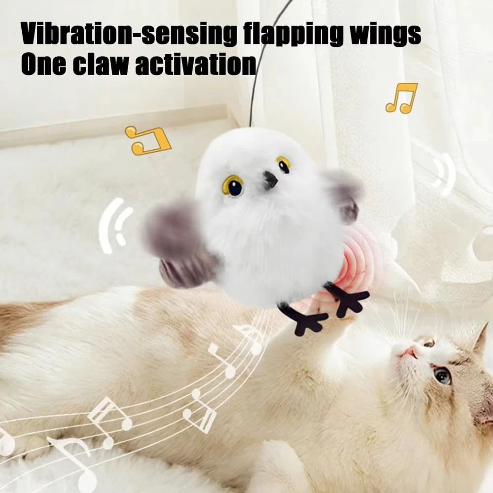Vibrating ClawActivated Plush Cat Toy Rechargeable Flapping Motion Teaser HighYield Indoor Huntin 6