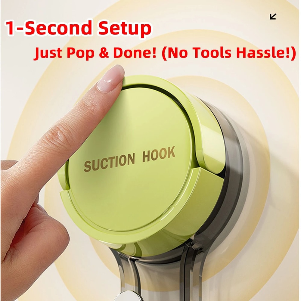 Suction Hooks With Strong Vacuum Power Traceless NoDrilling Adhesive Mounts HighYield Utility Sup 3