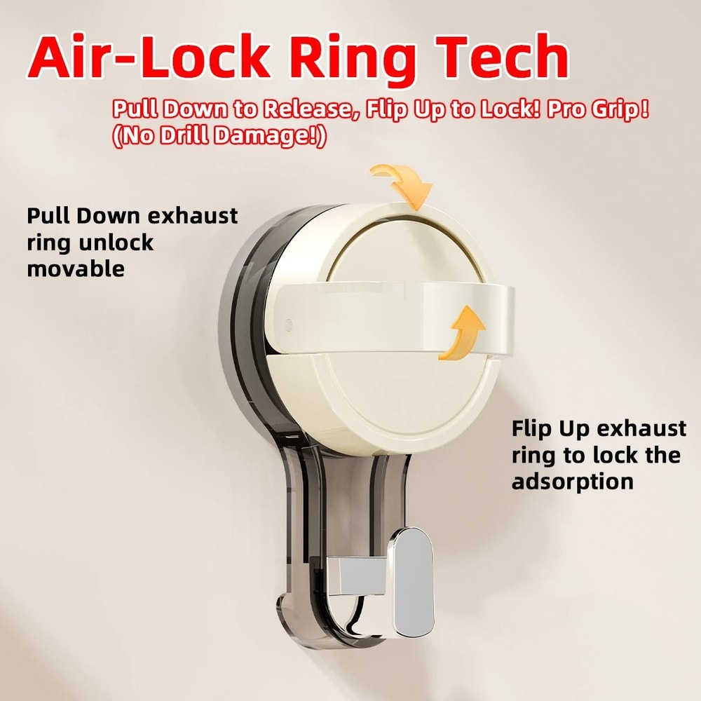 Suction Hooks With Strong Vacuum Power Traceless NoDrilling Adhesive Mounts HighYield Utility Sup 4