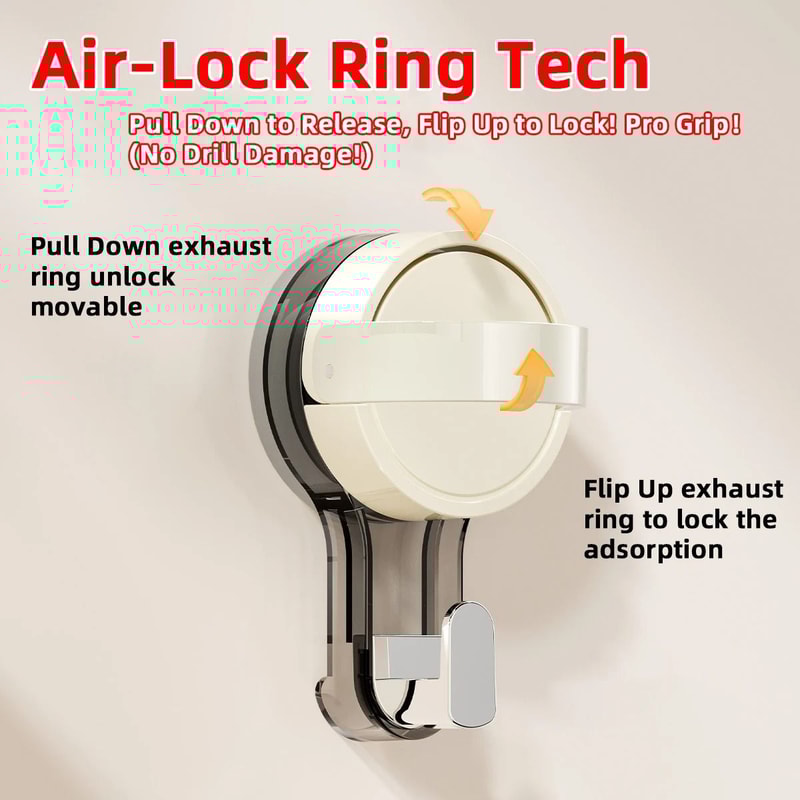 Suction Hooks With Strong Vacuum Power Traceless NoDrilling Adhesive Mounts HighYield Utility Sup 4