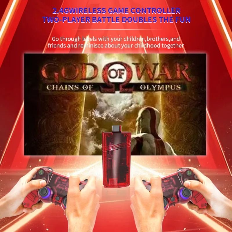 4K GS5 TV Video Game Stick 64G Builtin 30000 Games Wireless Retro Handheld Console Gamepad Hub 3