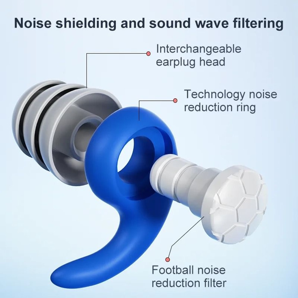 Noise Reduction Ear Plugs Set Waterproof Silicone Protection HighYield Sleep Swimming Interactio 1